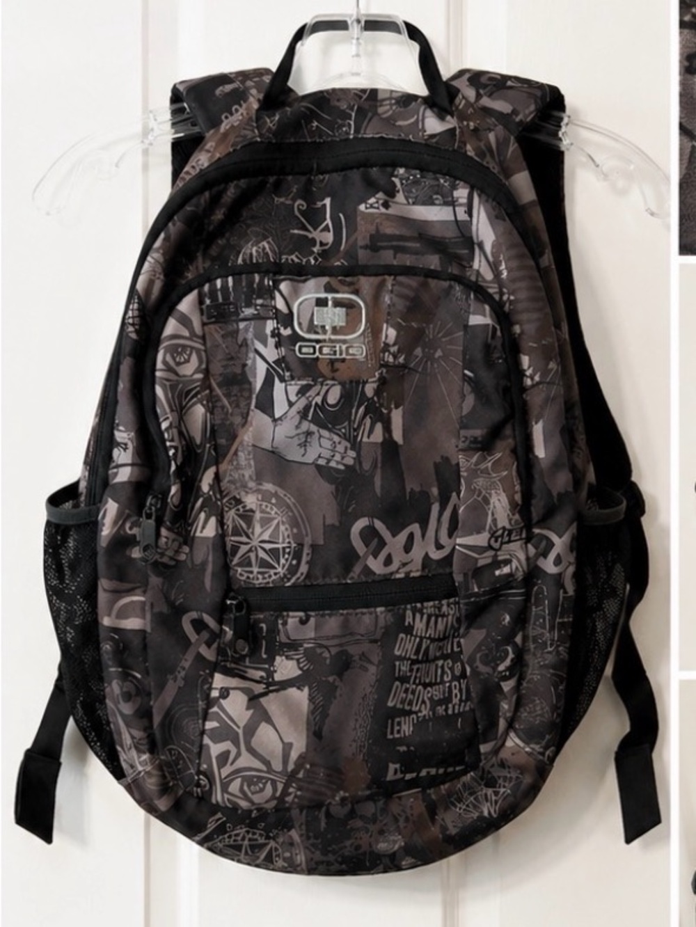 Vintage OGIO Enigma Sleek Backpack - Fresh Skate Graphic Print